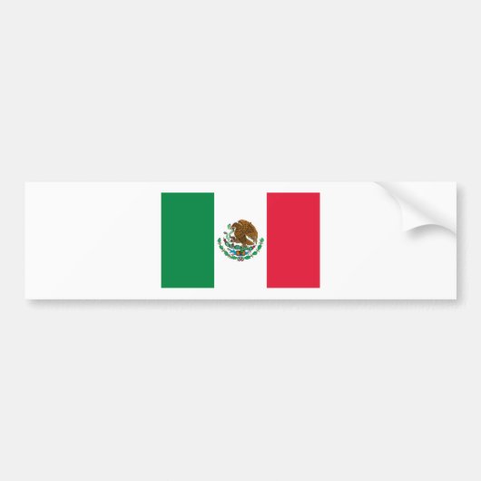 Mexicaanse vlag bumpersticker (Voorkant)