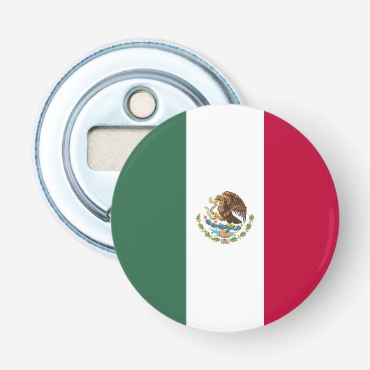 Mexicaanse vlag button flesopener (Voorkant)