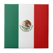 Mexicaanse vlag Ceramic Tile Tegeltje (Voorkant)