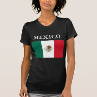 Mexicaanse vlag Dames Petite T-shirt Black