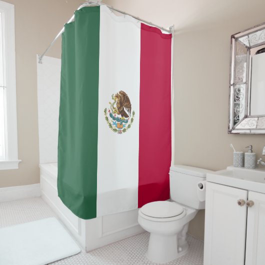 Mexicaanse vlag douchegordijn (In situ)