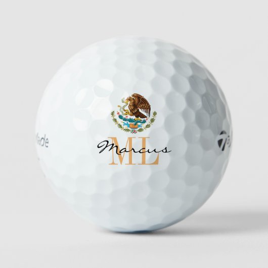 Mexicaanse vlag en Mexicaanse Golf Balls Golfballen (Voorkant)