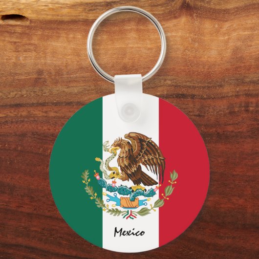 Mexicaanse vlag en Mexicaanse vakantie, patriotten Sleutelhanger (Achterkant)