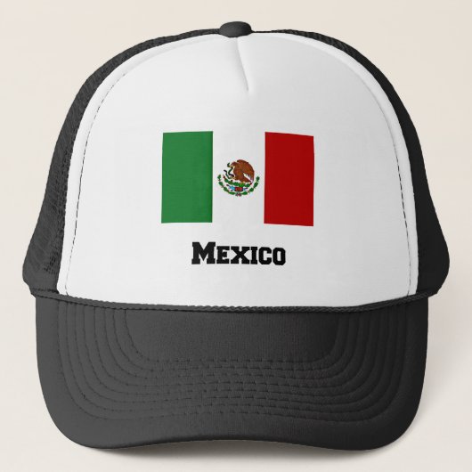 Mexicaanse vlag en tekst trucker pet (Voorkant)
