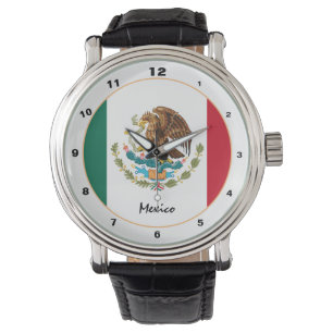 Mexicaanse vlag en trendy mode van Mexico /design Horloge