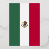 Mexicaanse vlag folie uitnodiging (Voorkant)