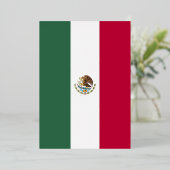 Mexicaanse vlag folie uitnodiging (Staand Voorkant)