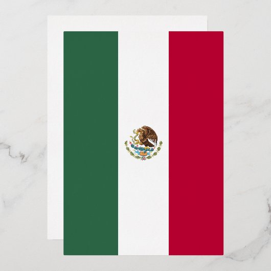 Mexicaanse vlag folie uitnodiging (Voorkant / Achterkant)