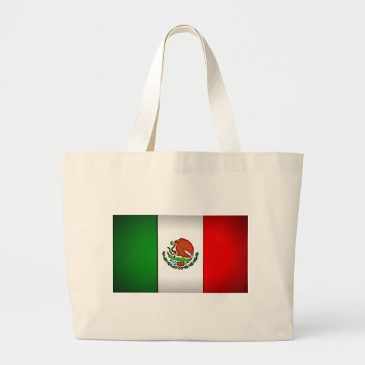Mexicaanse vlag gestormd grote tote bag (Voorkant)
