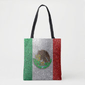 Mexicaanse vlag Glitter Latinx Travel Draagtas (Voorkant)