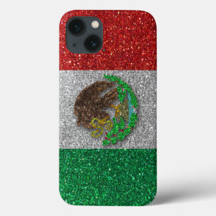 Mexicaanse vlag Glitter Trendy Stylish iPhone 13 Hoesje