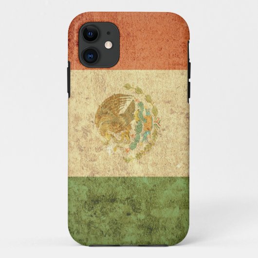 Mexicaanse vlag - Grunge Case-Mate iPhone Case (Achterkant)