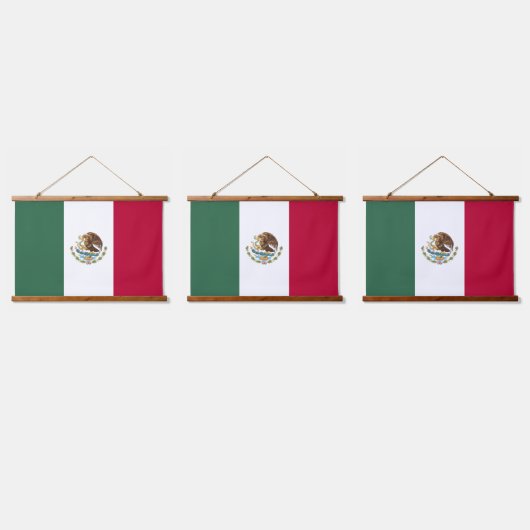 Mexicaanse vlag hangend wandkleed (Driedubbel)