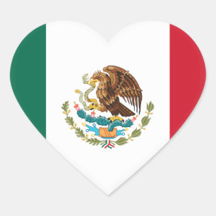 Mexicaanse vlag hart sticker