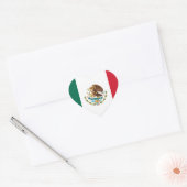 Mexicaanse vlag hart sticker (Envelop)