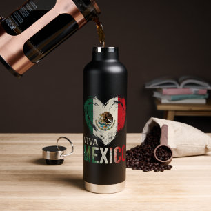 Mexicaanse Vlag Hart Viva Mexico Onafhankelijkheid Waterfles