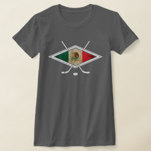 Mexicaanse vlag hockey Logo, met achterkant print T-shirt