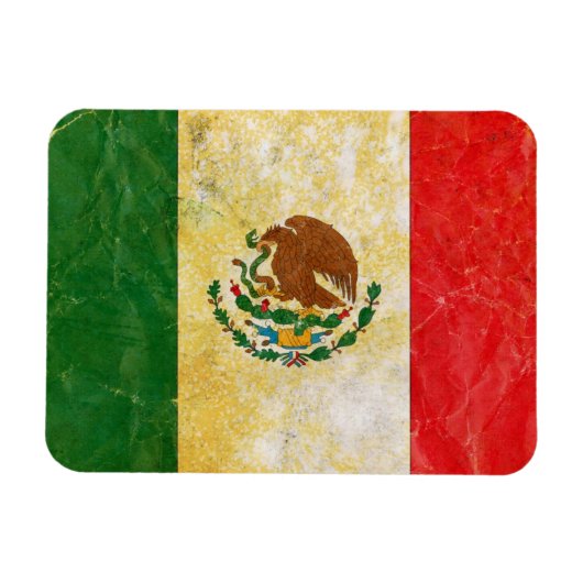 Mexicaanse vlag in Grunge Magneet (Horizontaal)