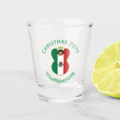 Mexicaanse vlag kerst engel personaliseren shot glas (Voorkant)