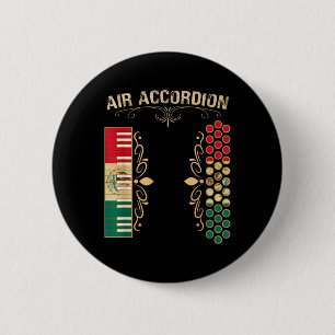 Mexicaanse vlag lucht accordeon Shirt voor het La Ronde Button 5,7 Cm