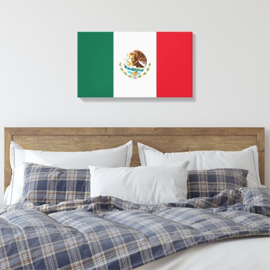 Mexicaanse vlag (Mexico) Canvas Afdruk (Insitu (Slaapkamer))