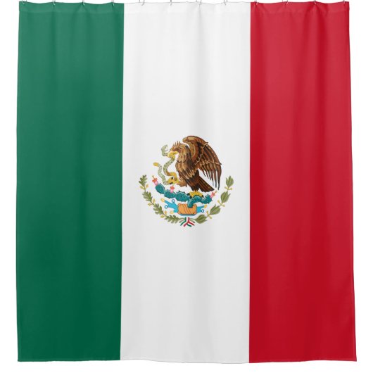 Mexicaanse vlag (Mexico) Douchegordijn (Voorkant)