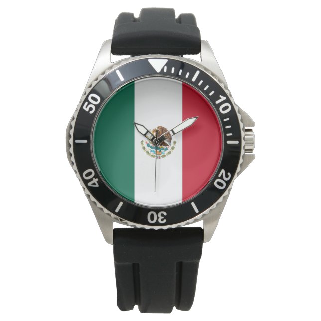 Mexicaanse vlag (Mexico) Horloge (Voorkant)