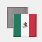 Mexicaanse vlag (Mexico) Magneet (Voorkant / Achterkant)