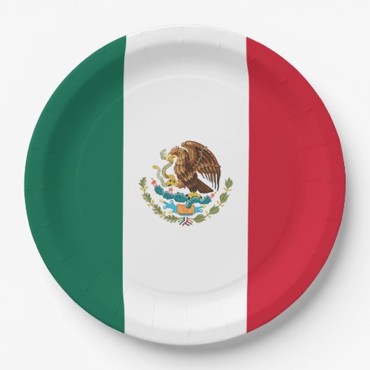 Mexicaanse vlag (Mexico) Papieren Bordje (Voorkant)