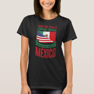 Mexicaanse vlag Mi Historia Comenzó en México T-shirt