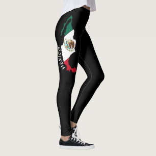 Mexicaanse vlag moderne stretch stripe voor vrouwe leggings