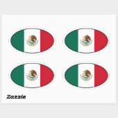 Mexicaanse vlag Ovale Sticker (Vel)