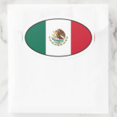 Mexicaanse vlag Ovale Sticker (Tas)