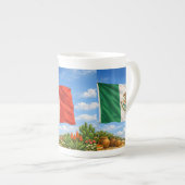 Mexicaanse vlag porselein kop (Voorkant rechts)