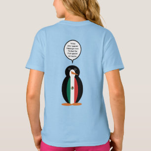 Mexicaanse Vlag Pratende Mevrouw Pinguïn Meisjes T-shirt