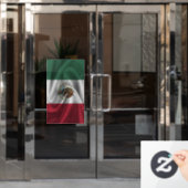 Mexicaanse vlag raamsticker (Kantoordeur)