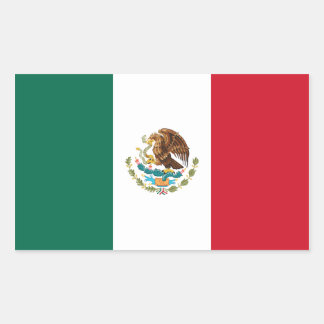 Mexicaanse vlag rechthoekige sticker