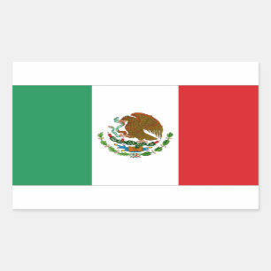 Mexicaanse vlag rechthoekige sticker