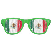 Mexicaanse vlag retro zonnebril (Voorkant)
