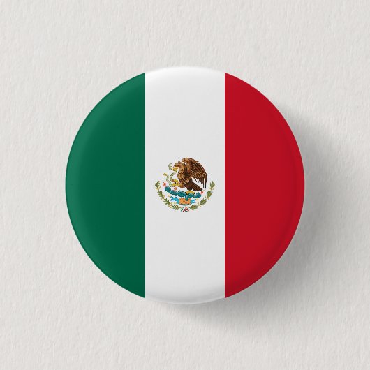 Mexicaanse vlag ronde button 3,2 cm (Voorkant)