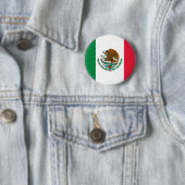Mexicaanse vlag ronde button 5,7 cm (In situ)