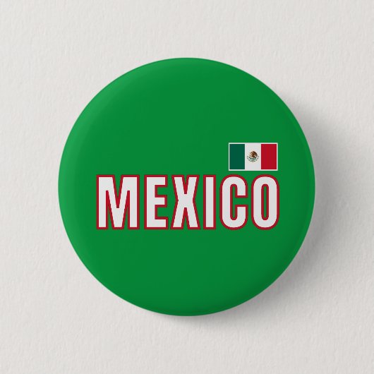 Mexicaanse vlag ronde button 5,7 cm (Voorkant)