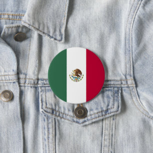 Mexicaanse vlag ronde button 7,6 cm