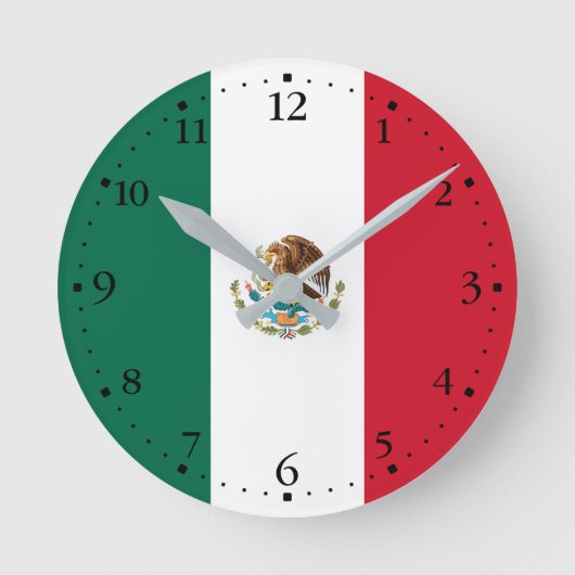 Mexicaanse vlag ronde klok (Voorkant)