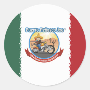 Mexicaanse vlag ronde sticker