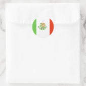 Mexicaanse vlag ronde sticker (Tas)