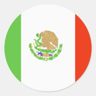 Mexicaanse vlag ronde sticker