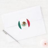 Mexicaanse vlag ronde sticker (Envelop)