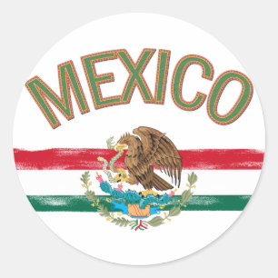Mexicaanse vlag ronde sticker