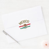 Mexicaanse vlag ronde sticker (Envelop)